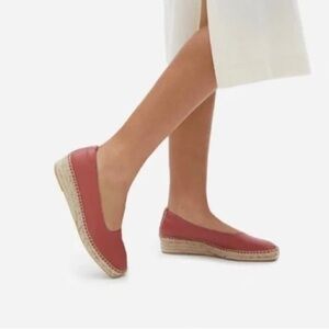EUC Everlane Espadrille Square Toe Leather Slip On